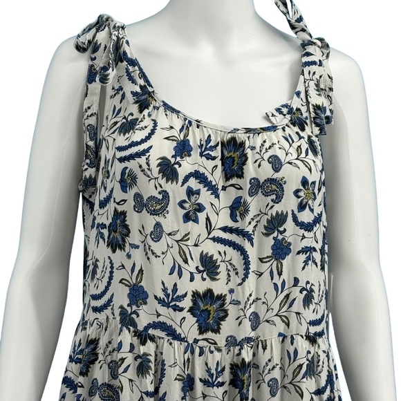 Beach Lunch Lounge Women's Functional Tie Shoulder Tier Dress Size Large - Picture 3 of 12